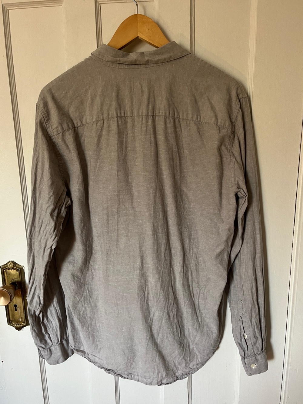 Men’s light grey Frank + Oak buttondown shirt cotton / linen M - Picture 6 of 6